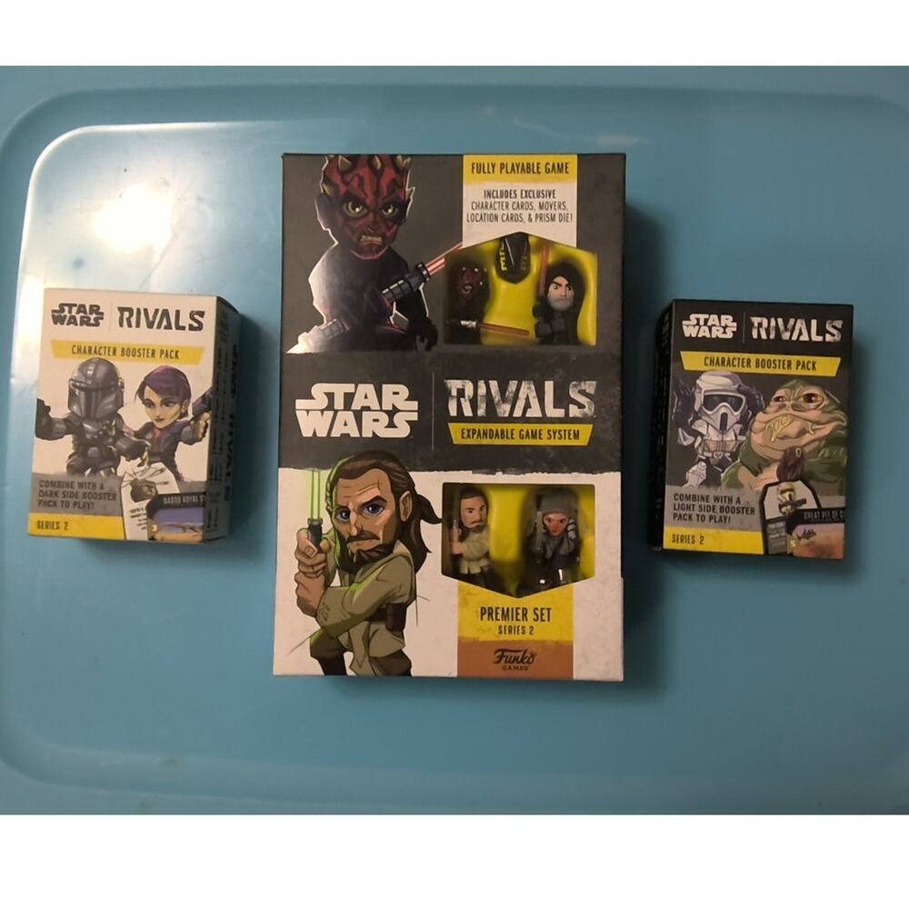 NIB Funko Games Star Wars Rivals Premier Set Series 2 + 2 Mystery Booster Packs